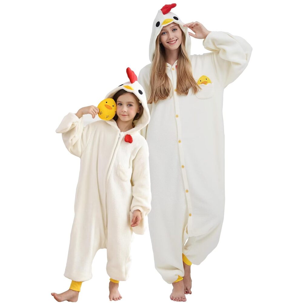 8915 Animal Onesie Unisex Adult Pajamas,One Piece Cosplay Chicken Halloween